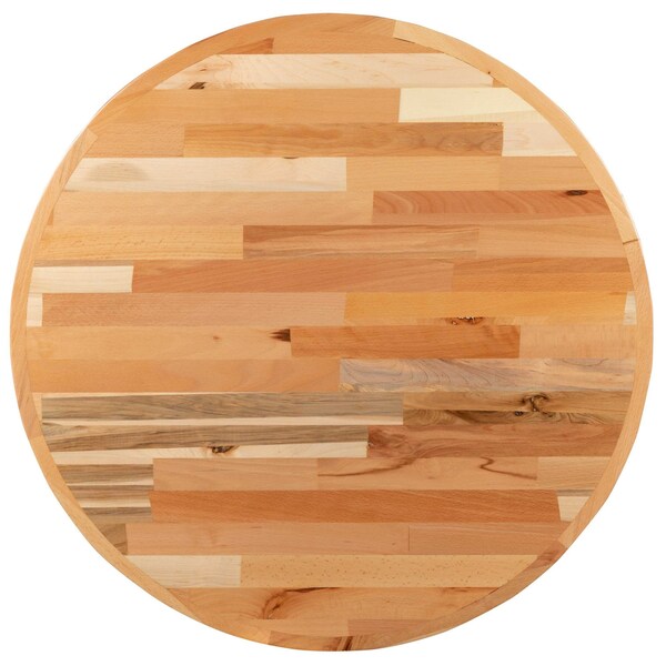 Flash Furniture 30" Round Butcher Block Style Table Top - XU-BB30RD-GG