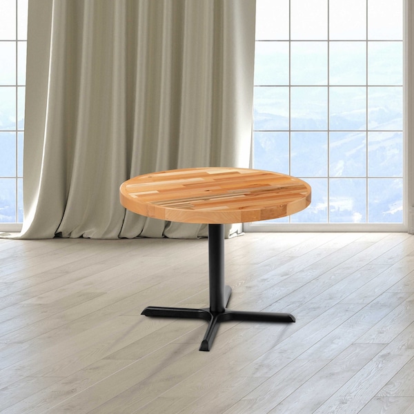 Flash Furniture 30" Round Butcher Block Style Table Top - XU-BB30RD-GG