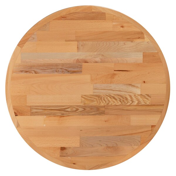 Flash Furniture 24" Round Butcher Block Style Table Top - XU-BB24RD-GG