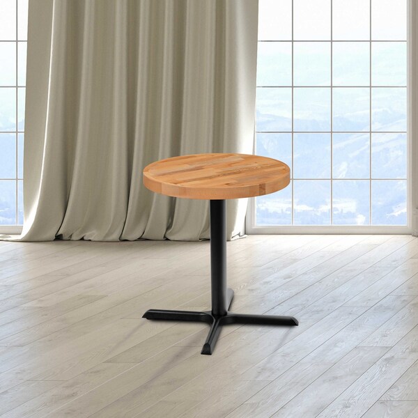 Flash Furniture 24" Round Butcher Block Style Table Top - XU-BB24RD-GG