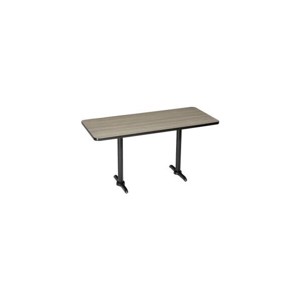 National Public Seating Interion Bar Height Restaurant Table, 60"L x 30"W, Charcoal - 695800CL