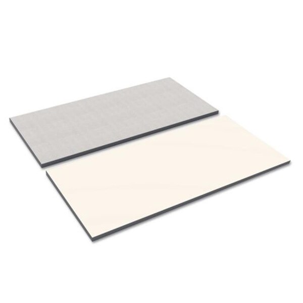 Fine-Line ALE Reversible Laminate Table Top White & Gray - 48 x 24 in. - FI639489