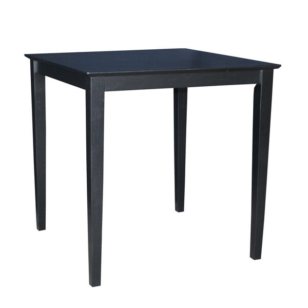 Fine-Line Solid Wood Top Table - Shaker Legs, Black - 36 x 36 in. - FI324934