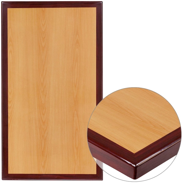 Flash Furniture Two-Tone Cherry/Mahogany Resin Top, 30" x - TP-2TONE-3048-GG