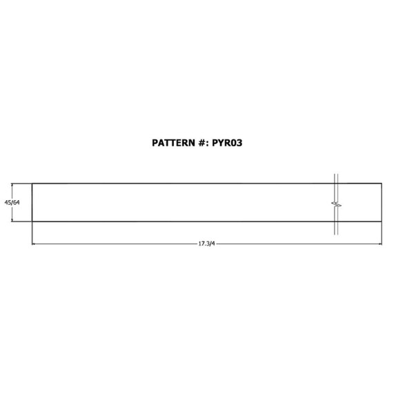 Alexandria Moulding Alexandria Moulding 17.75 in. W X 17.75 in. L X 0.75 in. Tabletop - PYR03-PY018C