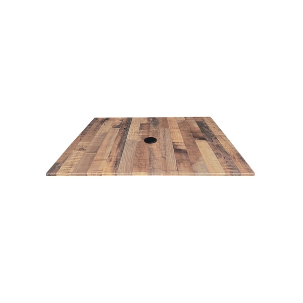 Holland Bar Stool Co 32 x 32 Rustic, IndoorOutdoor AllSeason EuroSlim Table Top with Umbrella Hole by the  Co - ODS32SRUSTICU