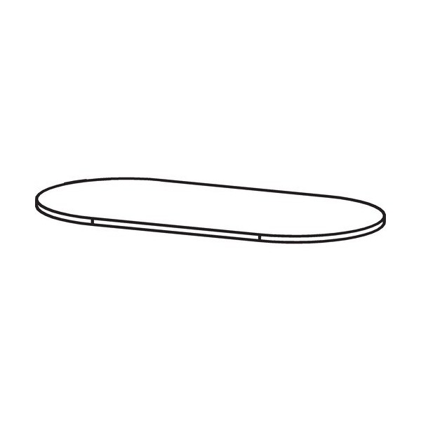 Groupe Lacasse Tabletop, Racetrack, 96inx48inx1-1/2in, Classic Chocolate - LAST5NRT4896L