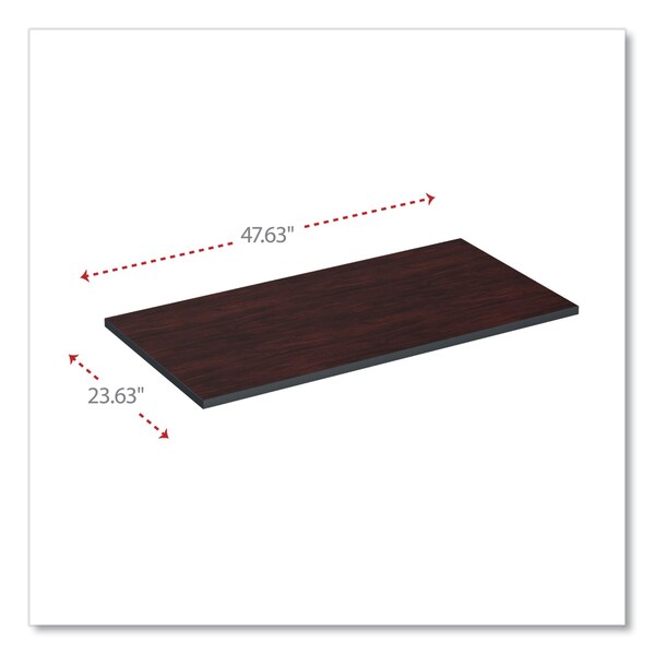 Alera Reversible Laminate Table Top, Rct, 47-5/8x23-5/8, Med Cherry/Mahogany - ALETT4824CM