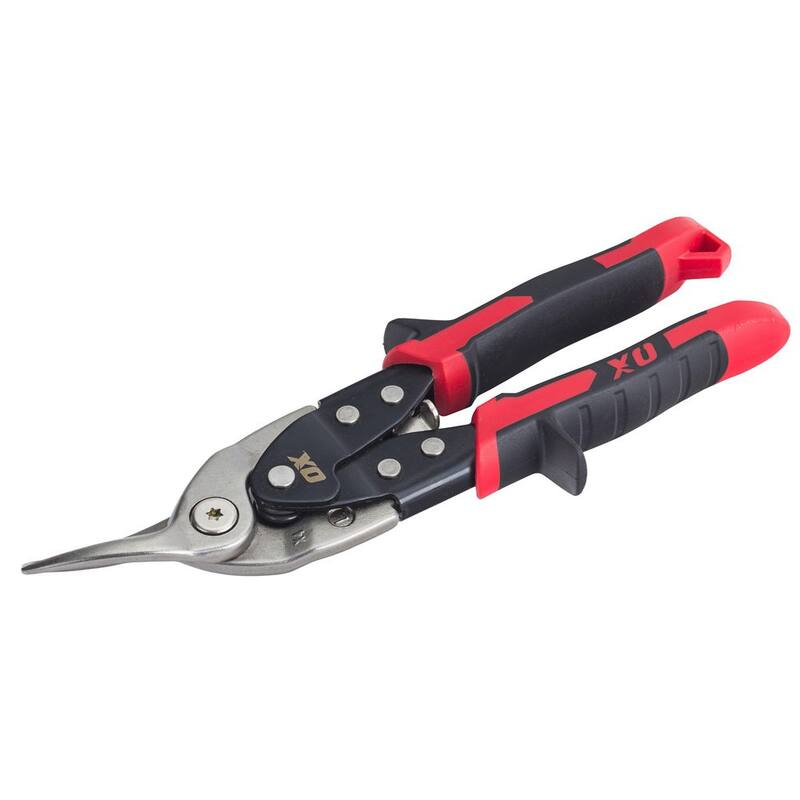 OX TOOLS Pro Left-Cut Heavy-Duty Red Aviation Snips - OX-P232801
