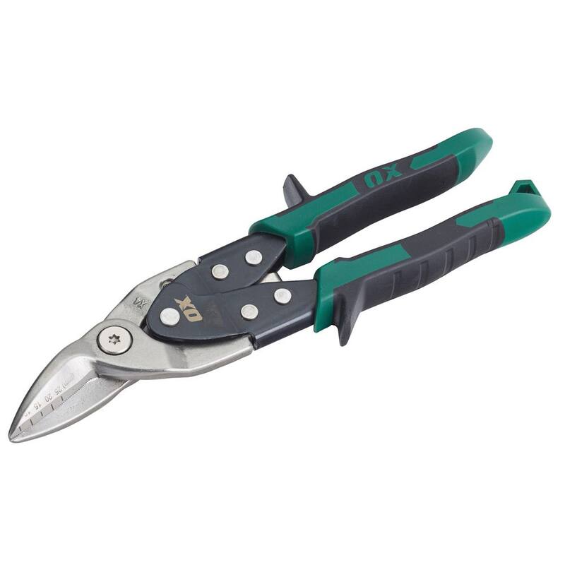 OX TOOLS Pro Right-Cut Heavy-Duty Green Aviation Snips - OX-P232802