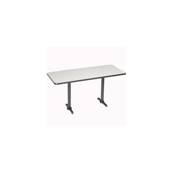 National Public Seating Interion Bar Height Restaurant Table, 60"L x 30"W, Gray - 695800GY