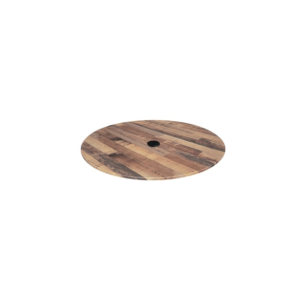 Holland Bar Stool Co 36 Diameter Rustic, IndoorOutdoor AllSeason EuroSlim Table Top with Umbrella Hole by the  Co - ODS36RRUSTICU