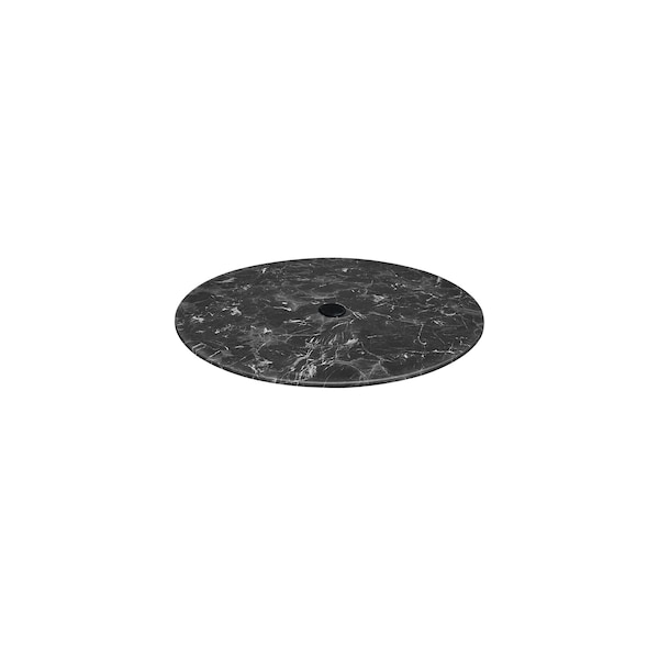 Holland Bar Stool Co 36 Dia Black Marble, IndoorOutdoor AllSeason EuroSlim Table Top with Umbrella Hole by the  Co - ODS36RBMU