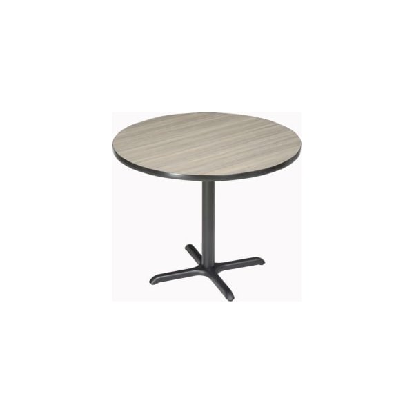 National Public Seating Interion 36" Round Bar Height Restaurant Table, Charcoal - 695804CL
