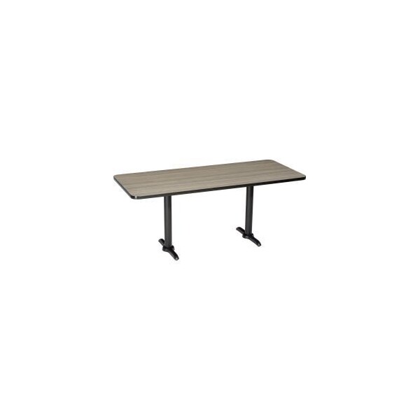National Public Seating Interion Restaurant Table, 60Lx30W, Charcoal - 695670CL
