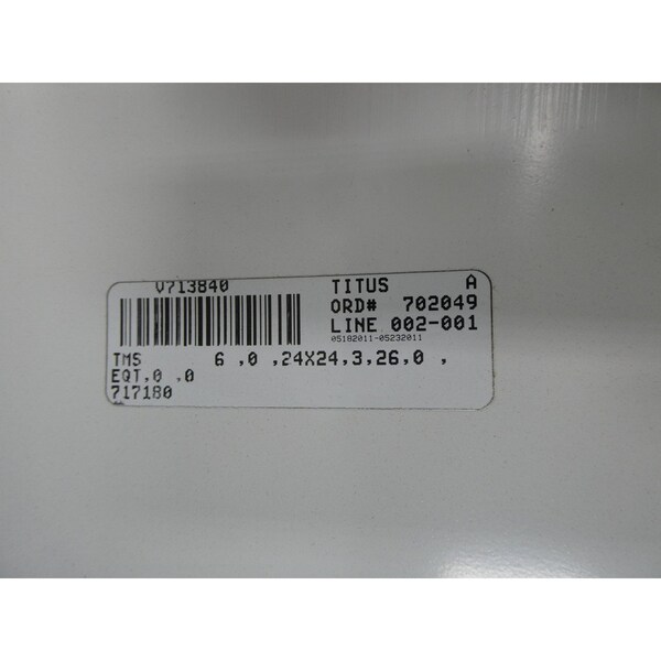 Titus TITUS V713840 FILTER HOUSING 24IN X 24IN FAN AND BLOWER PARTS AND ACCESSORY - V713840