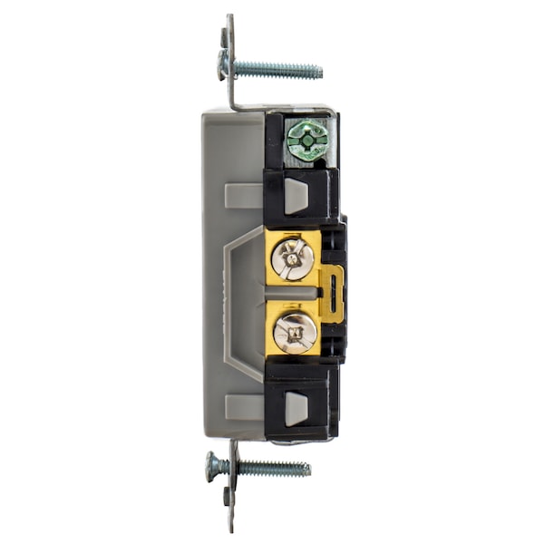Hubbell Wiring Device-Kellems Commercial Specification Grade Style Line Decorator Duplex Receptacles - DR15GRYWRTR