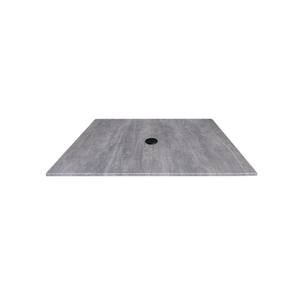 Holland Bar Stool Co 32 x 32 Greystone, IndoorOutdoor AllSeason EuroSlim Table Top with Umbrella Hole by the  Co - ODS32SGRYSTNU