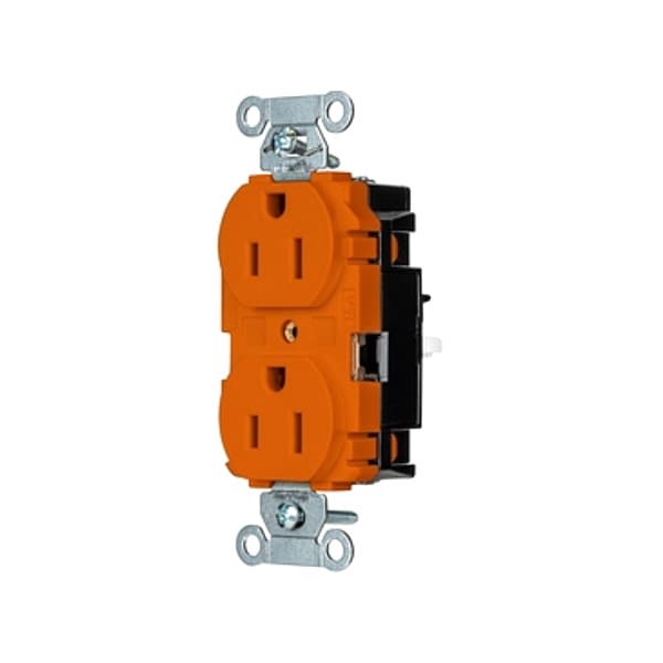 Hubbell Receptacle, 1/2 hp, 125V AC, NEMA 5-15R - BR15STO