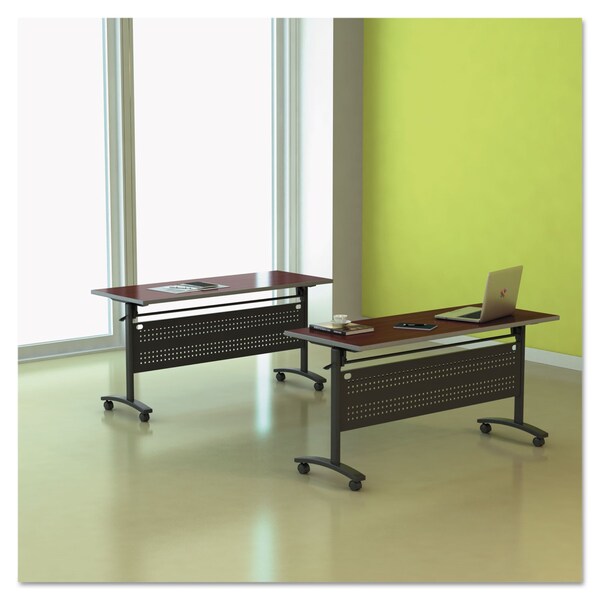 Alera Reversible Laminate Table Top, Rect, 59.5Wx23-5/8, Med Cherry/Mahogany - ALETT6024CM