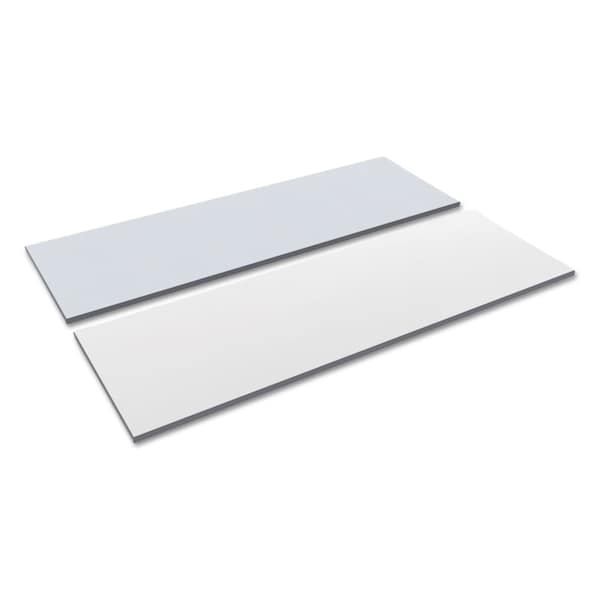 Alera Reversible Laminate Table Top, Rectangle, 71.5w x 23 5/8d, White/Gray - ALETT7224WG