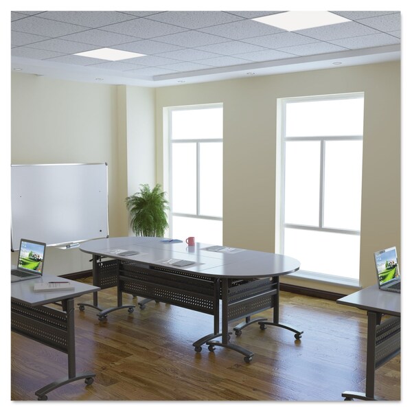 Alera Reversible Laminate Table Top, Rectangle, 59 3/8w x 23 5/8d, Wht/Gray - ALETT6024WG