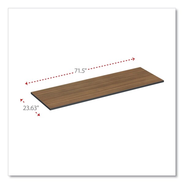 Alera Reversible Laminate Table Top, Rect, 71.5w x 23 5/8d, Espresso/Walnut - ALETT7224EW