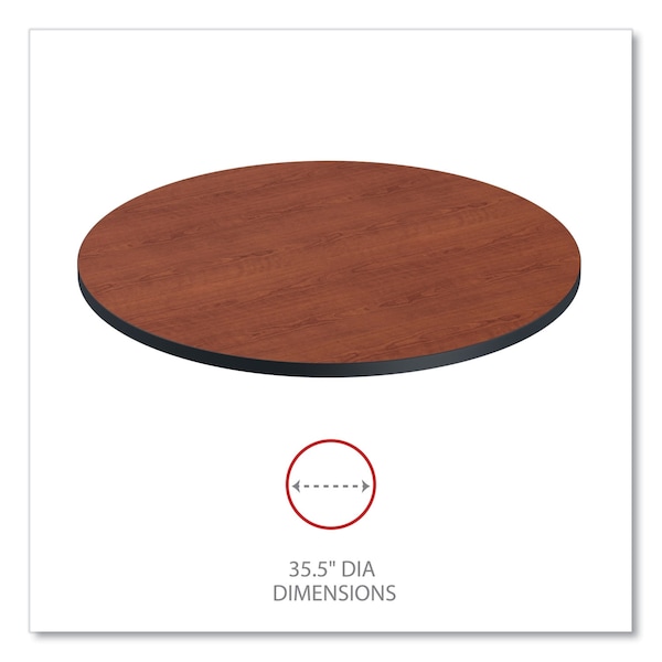 Alera Round Rev Lam Table Top, Round, Med Cherry/Mahog , Mahogany Tabletop - ALETTRD36CM
