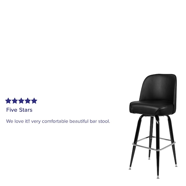 Flash Furniture Metal Barstool w/Swivel Bucket Seat - XU-F-125-GG