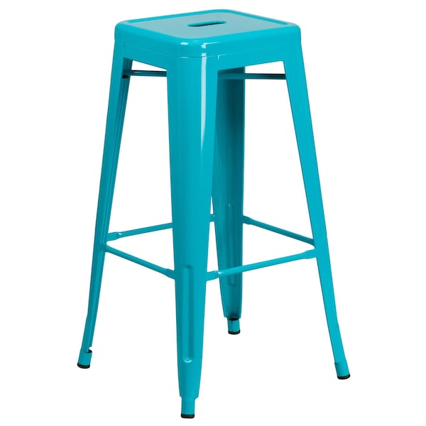 Flash Furniture 30" High Backless Crystal Teal-Blue Barstool - ET-BT3503-30-CB-GG