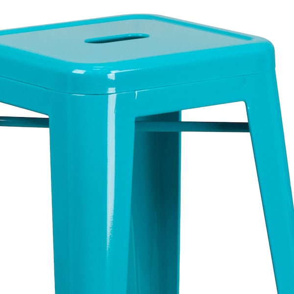 Flash Furniture 30" High Backless Crystal Teal-Blue Barstool - ET-BT3503-30-CB-GG