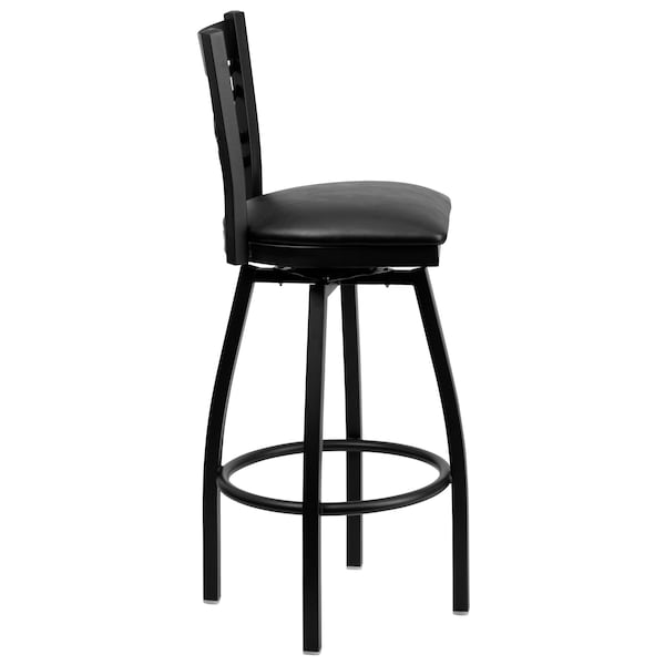 Flash Furniture Swivel Batstool, X Back, Black Seat - XU-6F8B-XSWVL-BLKV-GG