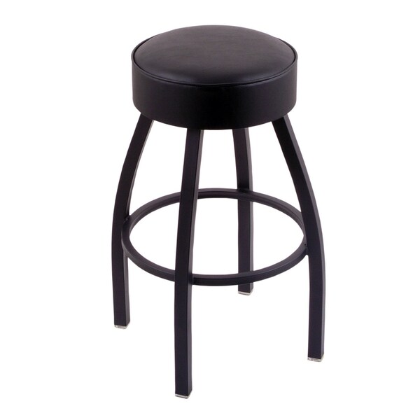 Holland Bar Stool Co 30" Bar Stool, Black Wrinkle, Black Vinyl Seat, 360 Swivel - C8B130BLKVINYL