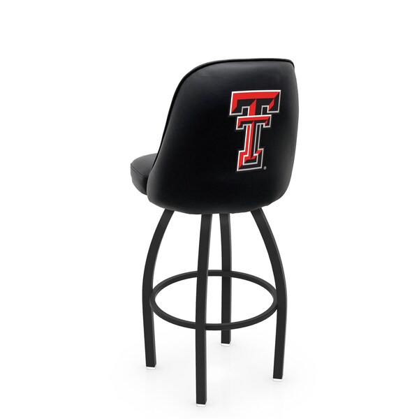 Holland Bar Stool Co Logo Grizzly Texas Tech 30 in. Swivel Bar Stool with Black Wrinkle Finish - L048