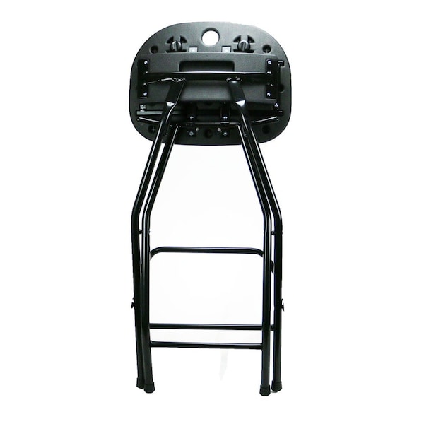 Atlas Commercial Products Folding Bar Stool with Backrest, Black - FBS2BLCK