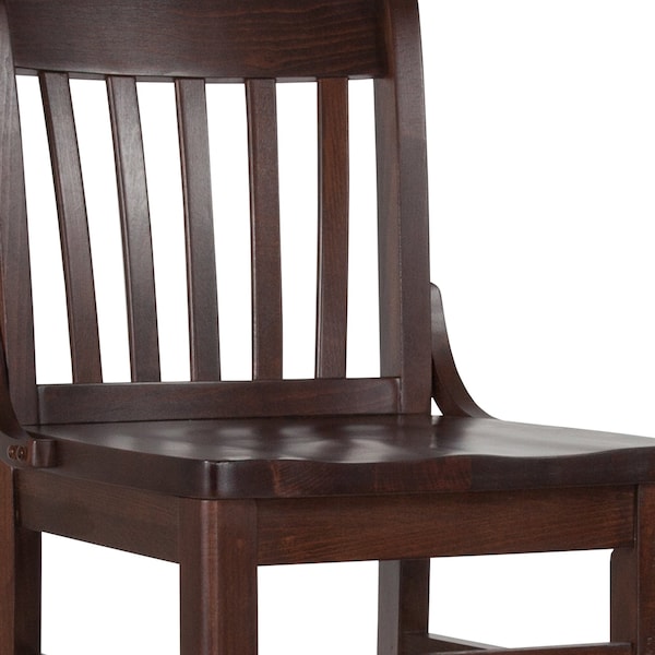 Flash Furniture Stool, Hercules, Walnut Wood - XU-DG-W0006BAR-WAL-GG