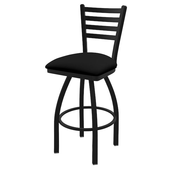 Holland Bar Stool Co 30" Swivel Bar Stool, Black Wrinkle, Black Vinyl Seat - 41030BWBLKVINYL