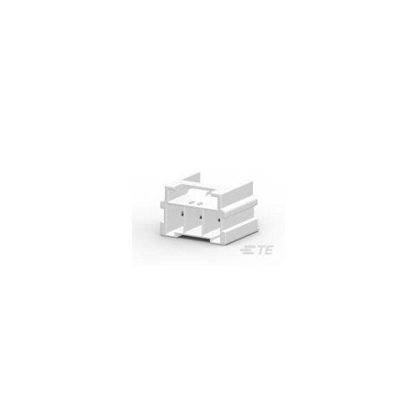 Te Connectivity Rectangular Power Connector, 3 Contact(S), Male, Solder Terminal, Receptacle - 1969688-3