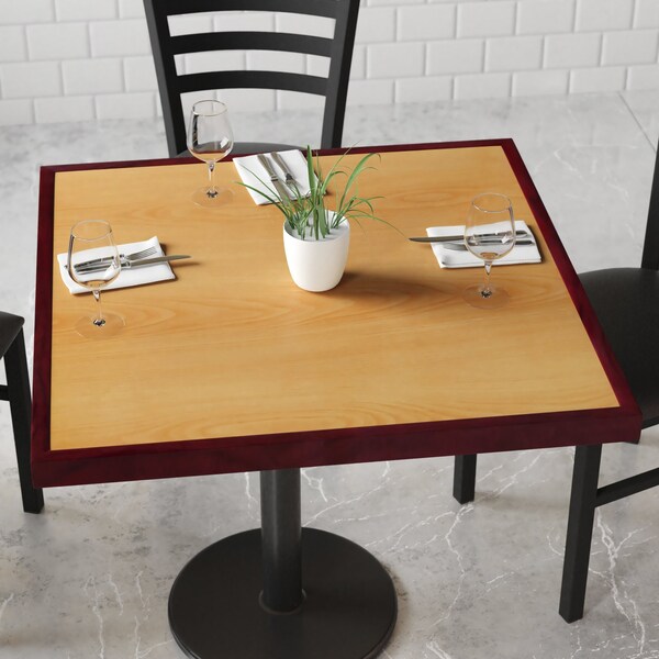 Flash Furniture Square Two-Tone Cherry/Mahogany Resin To - TP-2TONE-3636-GG