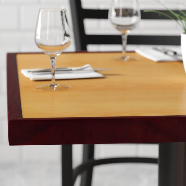 Flash Furniture Square Two-Tone Cherry/Mahogany Resin To - TP-2TONE-3636-GG