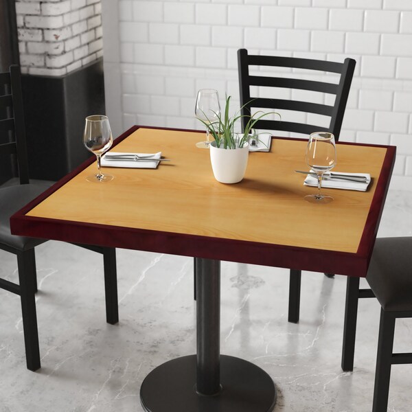 Flash Furniture Square Two-Tone Cherry/Mahogany Resin To - TP-2TONE-3636-GG