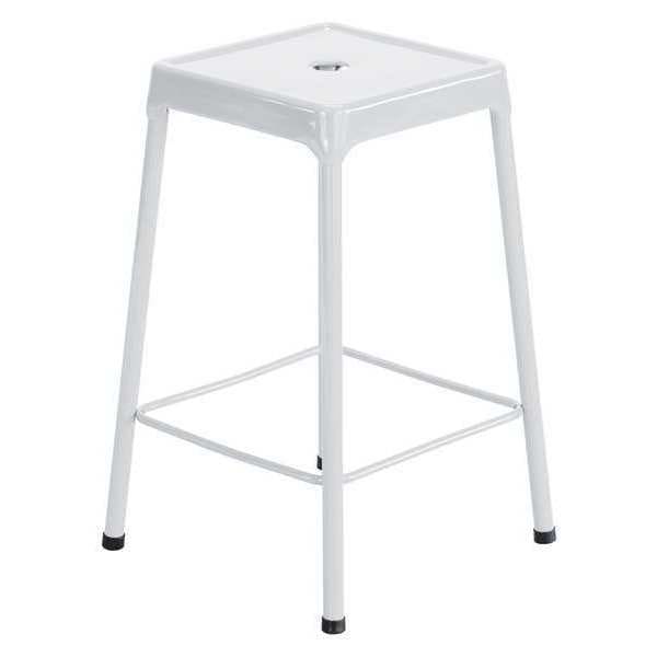 Safco Stool, 18"HX17-3/4"W, White Seat - 6604WH