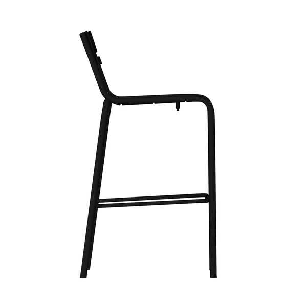 Flash Furniture Black All-Weather Steel Bar Stool - XU-CH-10318-B-BK-GG