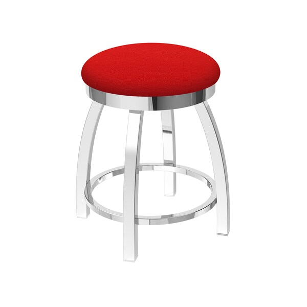 Holland Bar Stool Co 18" Swivel Vanity Stool, Chrome Finish, Canter Red Seat - 80218CH011