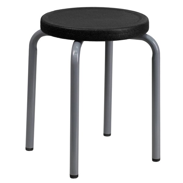 Flash Furniture Stool, Black, 17" Seat W - YK01B-GG