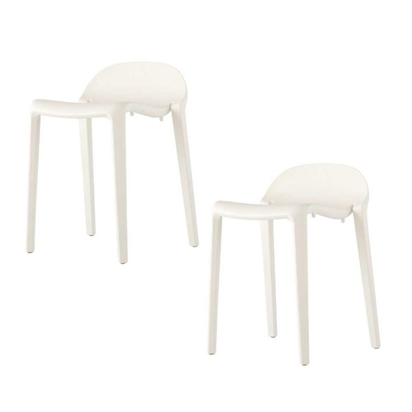 Lagoon Indoor and Outdoor Joyous Resin Short Stool, 2PK - 7057W9-AALGS