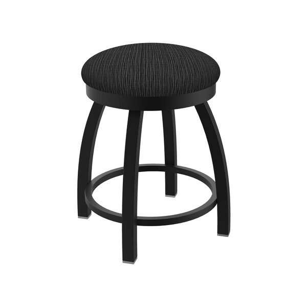 Holland Bar Stool Co 18" Swivel Vanity Stool, Black Wrinkle, Graph Coal Seat - 80218BW018