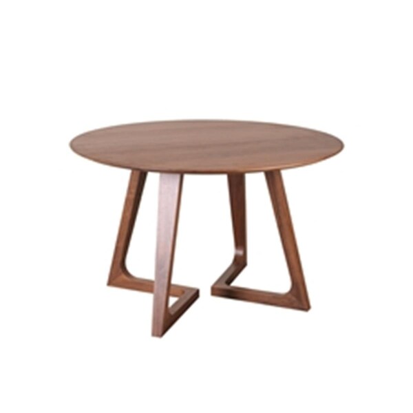 Moes Home Collection Godenza Dining Table, Walnut - Round - 29.5 x 47 x 47 in. - CB-1003-03-0