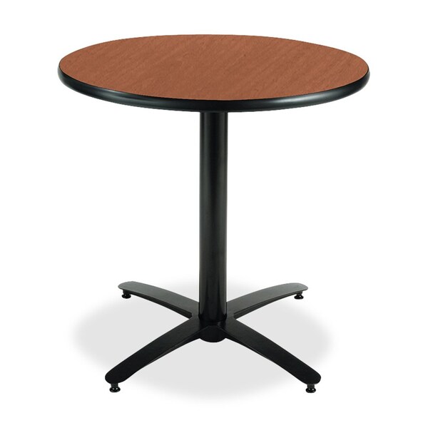 Kfi Round KFI 30in Medium Oak Round Breakroom Table with Arched X Base, 29 W, 30 L, 29 H - T30RD-B2115-MO