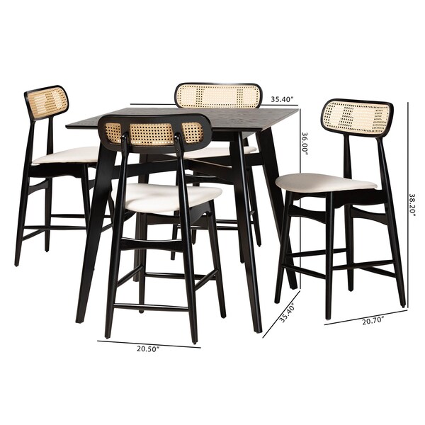 Baxton Studio 35.4" W X 36" L X 35.4" H - 235-13309-13287-ZORO